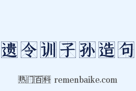遗令训子孙造句是什么意思的图片